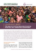 Learning Brief: The role of faith in building peaceful societies and combating xenophobia