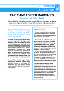 EARLY AND FORCED MARRIAGES – Summary of Policy Brief