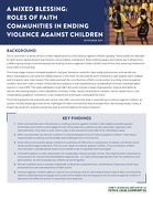A Mixed Blessing: Roles of faith communities in ending violence against children