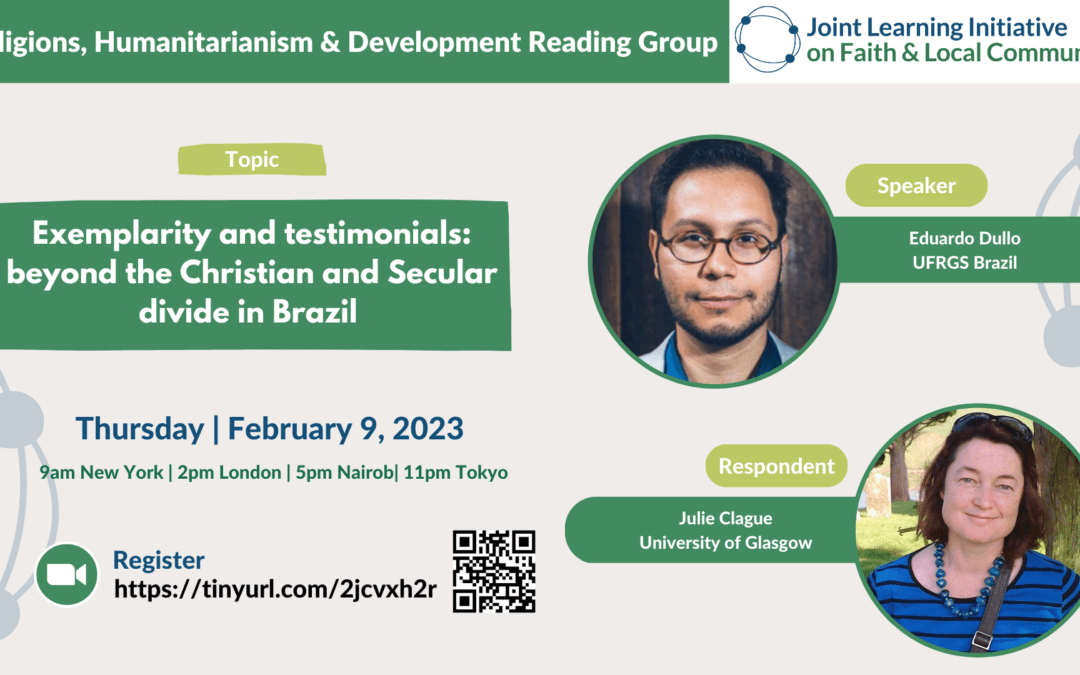 Religions, Humanitarianism, and Development Research Reading Group – February 16, 2023