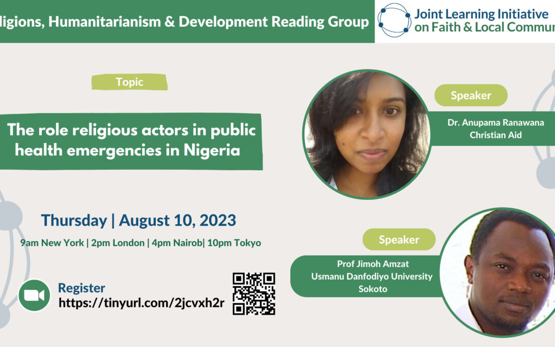 Religions, Humanitarianism, and Development Research Reading Group – August 10, 2023