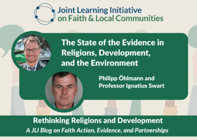 The State of the Evidence in Religions, Development, and the Environment