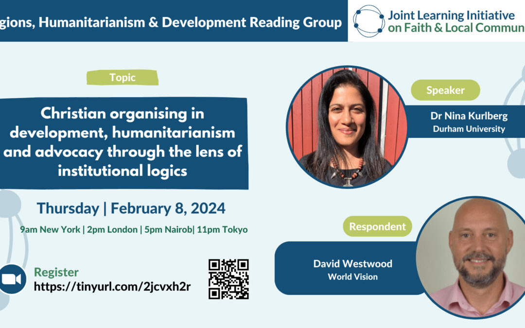 Religions, Humanitarianism, and Development Research Reading Group – February 8, 2024
