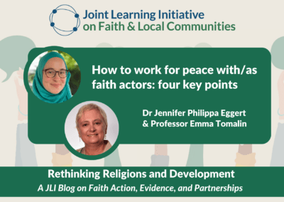 How to work for peace with/as faith actors: Four key points