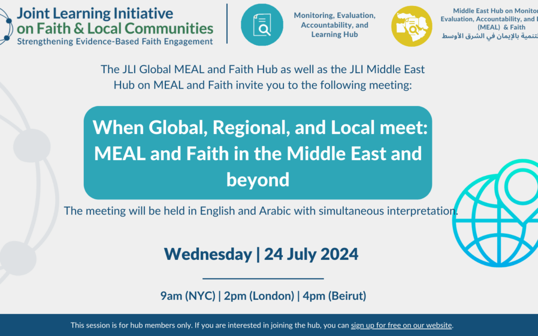 When Global, Regional, and Local meet: MEAL and Faith in the Middle East and beyond