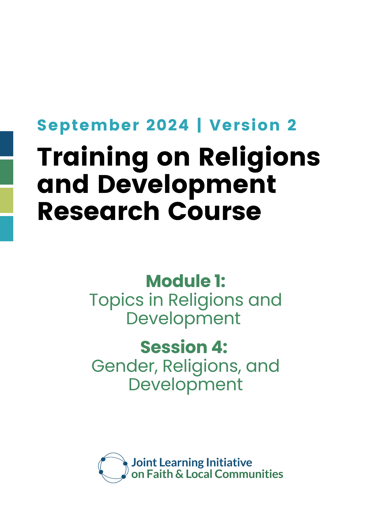 Session 4: Gender, Development and Religions