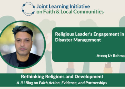 Religious Leader’s Engagement in Disaster Management